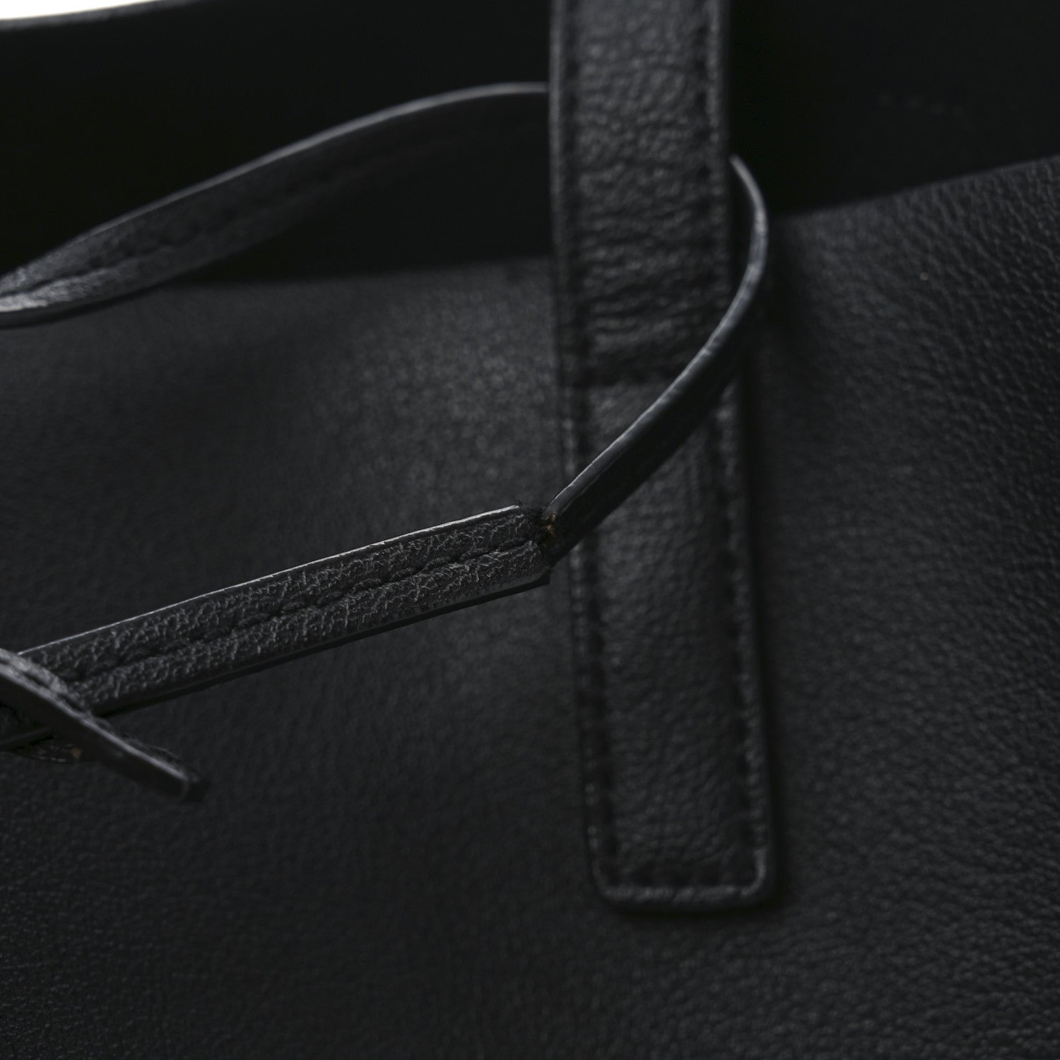 Saint Laurent Calfskin Large Shopping Tote Black 10 of 11