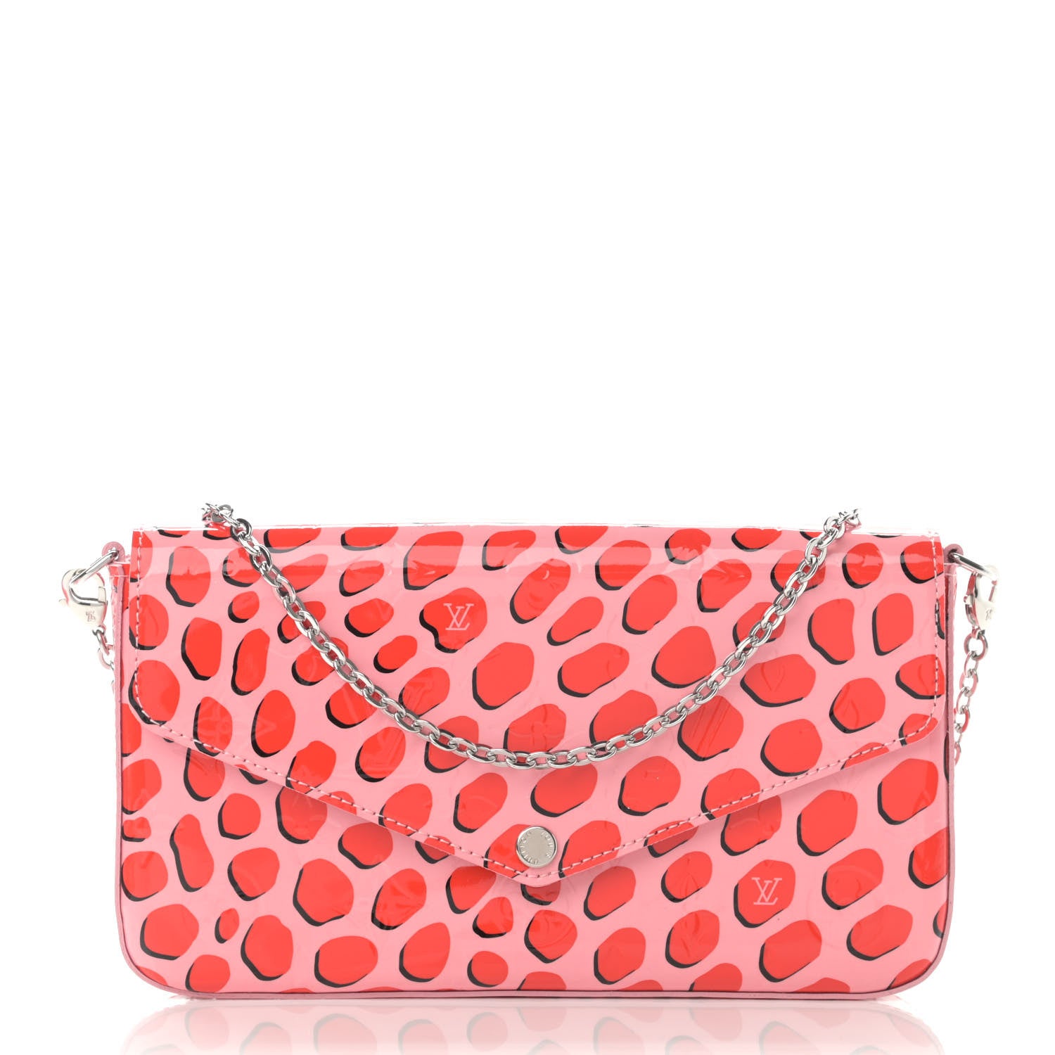 Louis Vuitton Vernis Jungle Dots Pochette Felicie Sugar Pink Poppy 3 of 16