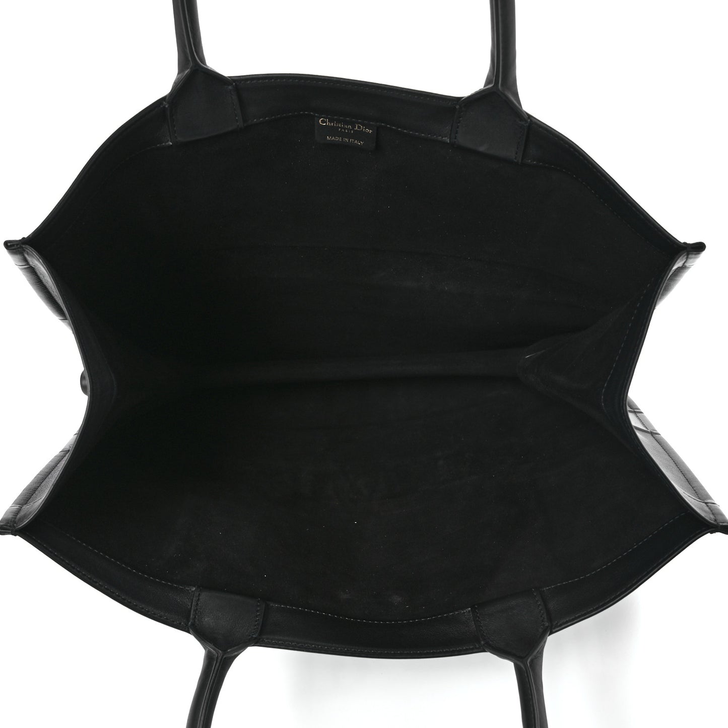 Calfskin Large Surrealism Book Tote Black