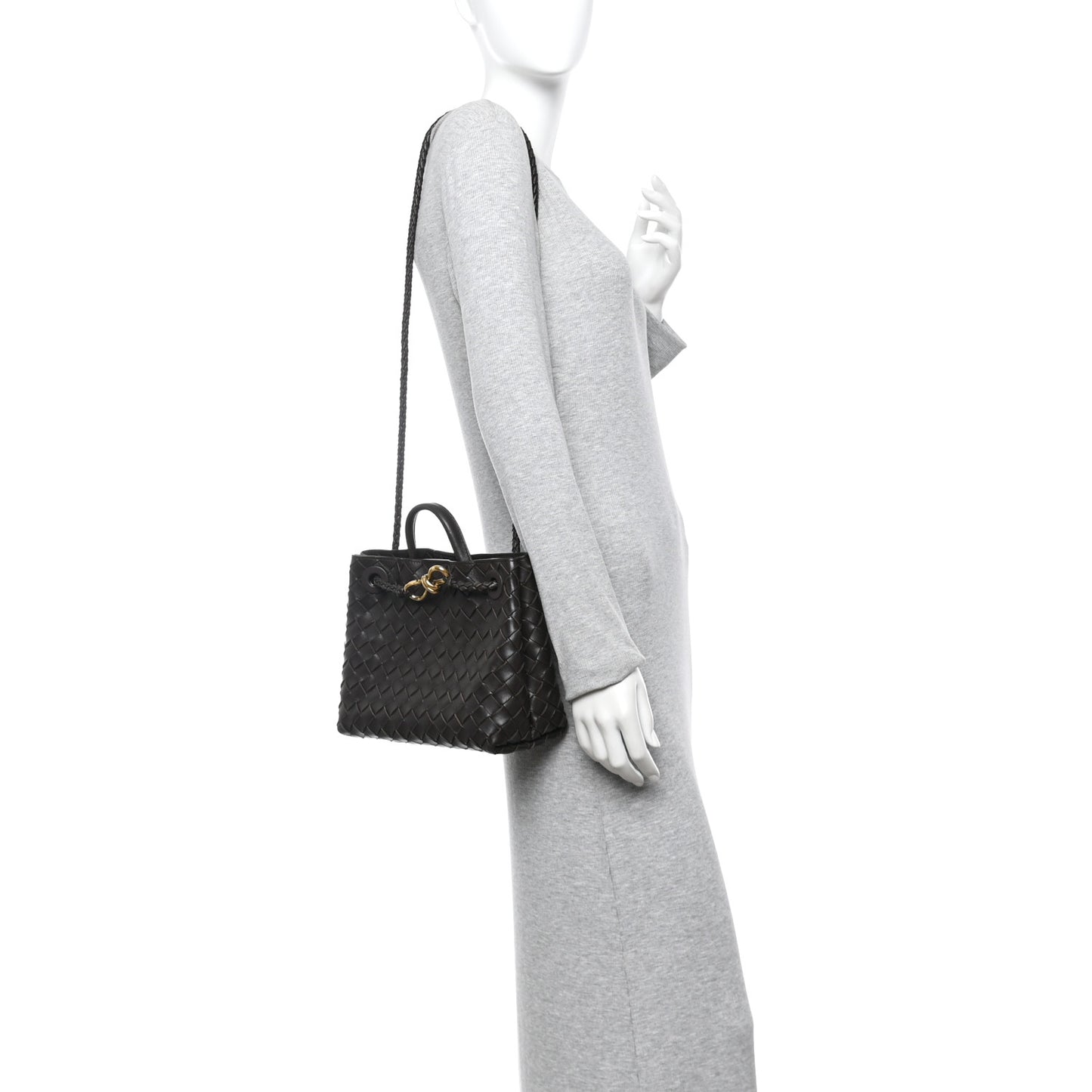 Nappa Intrecciato Small Andiamo Shoulder Bag Fondant