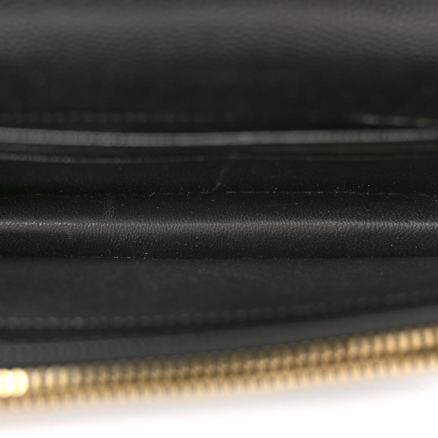 Saint Laurent Grain De Poudre Matelasse Chevron Monogram Envelope Chain Wallet Black 5 of 12