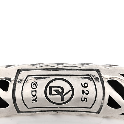 David Yurman Sterling Silver Diamond Black Onyx 10mm Waverly Bracelet 3 of 3