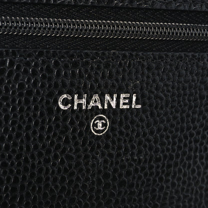 Chanel Caviar Quilted Wallet on Chain WOC Black 6 of 12