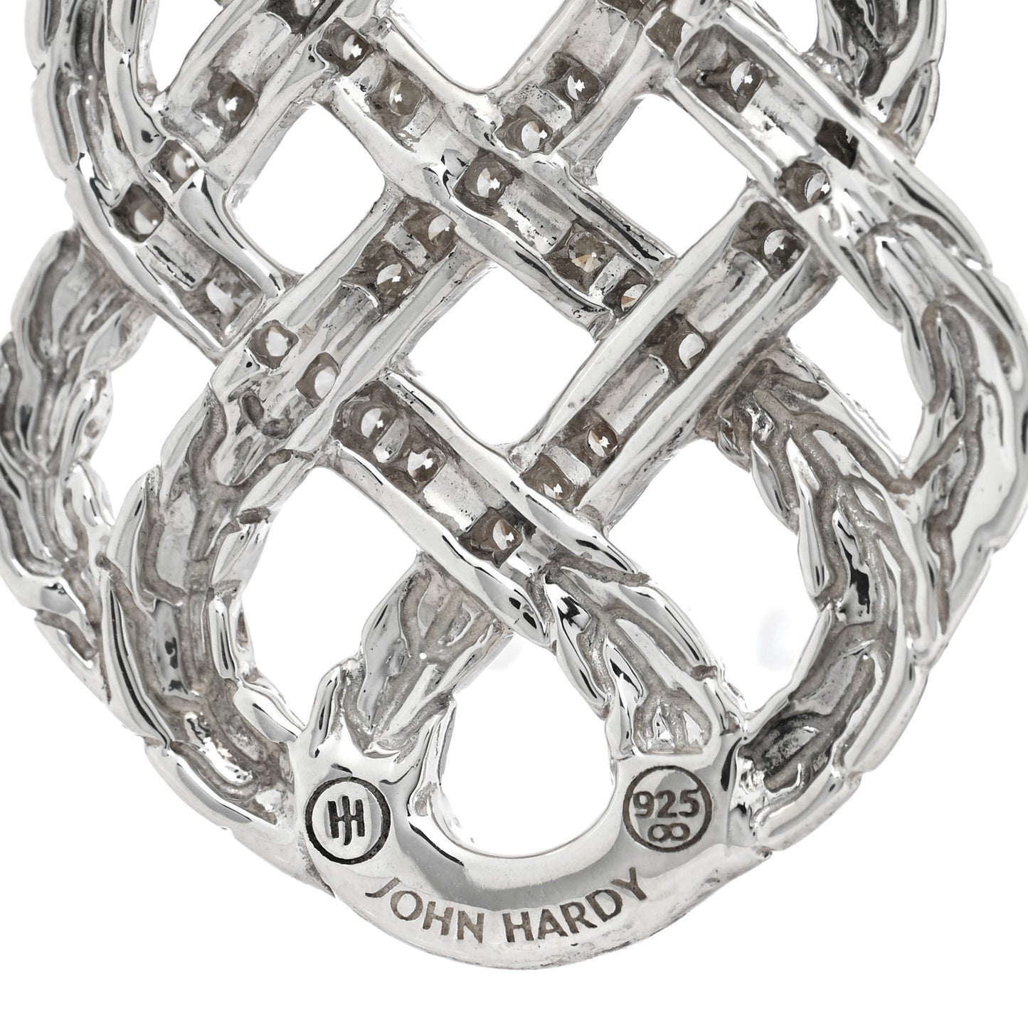 Sterling Silver Classic Chain Braided Saddle Drop Earrings