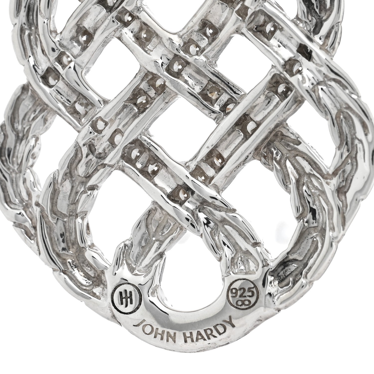 John Hardy Sterling Silver Classic Chain Braided Saddle Drop Earrings 4 of 4