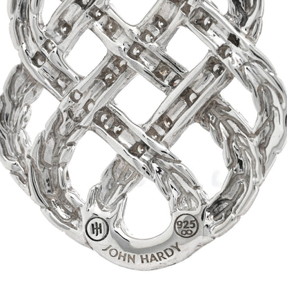 John Hardy Sterling Silver Classic Chain Braided Saddle Drop Earrings 4 of 4