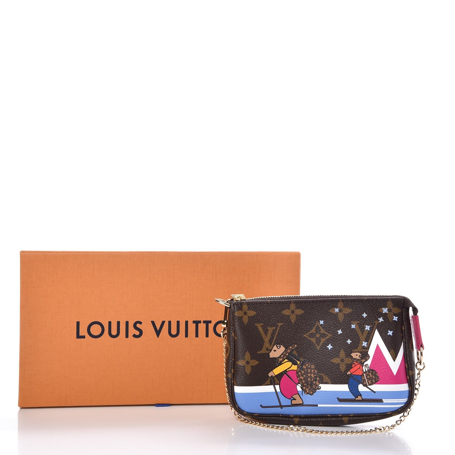 Louis Vuitton Monogram 2018 Christmas Animation Mini Bears Pochette Accessories 8 of 8