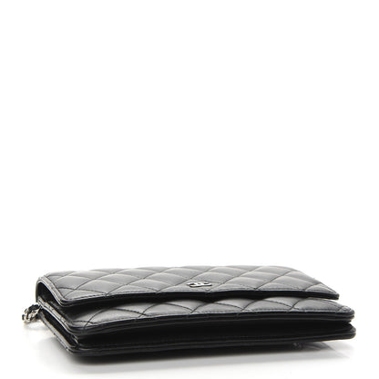 Chanel Lambskin Quilted Wallet On Chain WOC Black 4 of 10