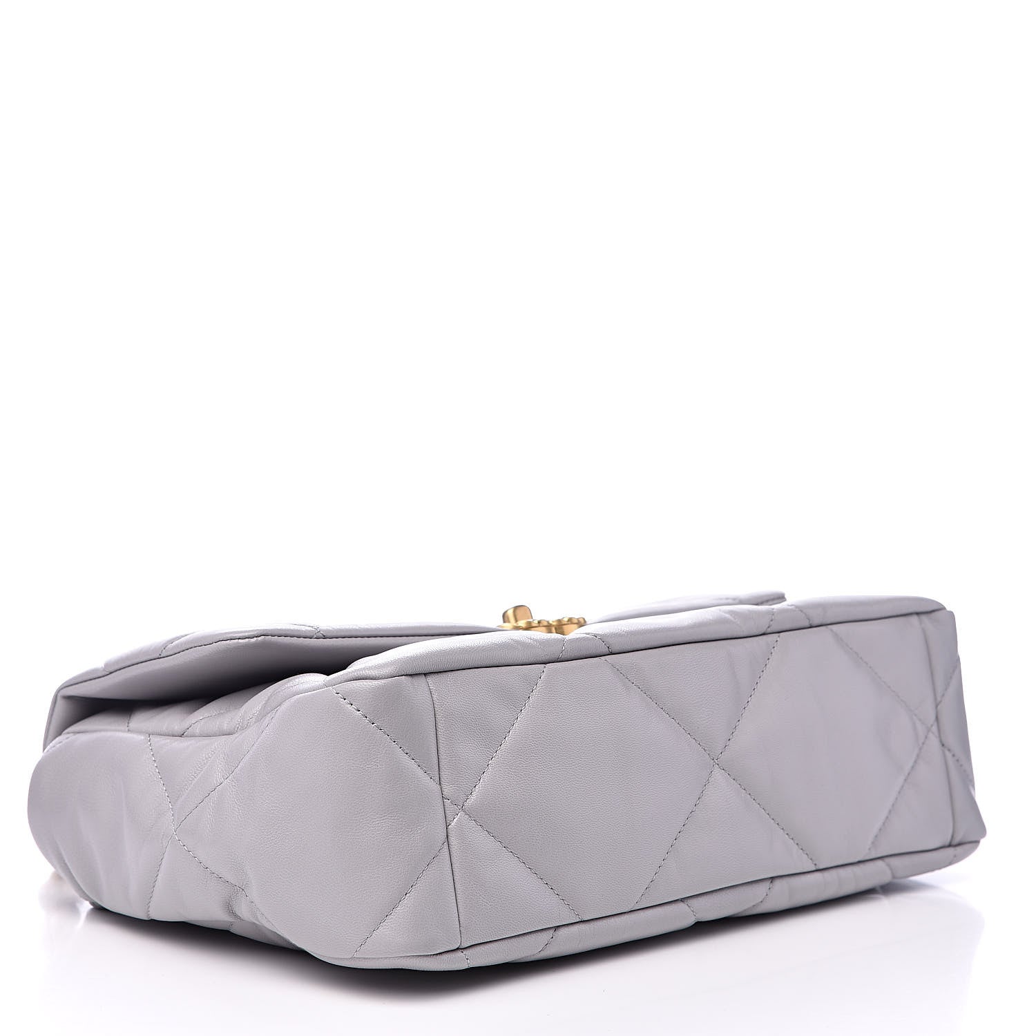 Chanel Goatskin Quilted Large 19 Flap Grey 4 of 11
