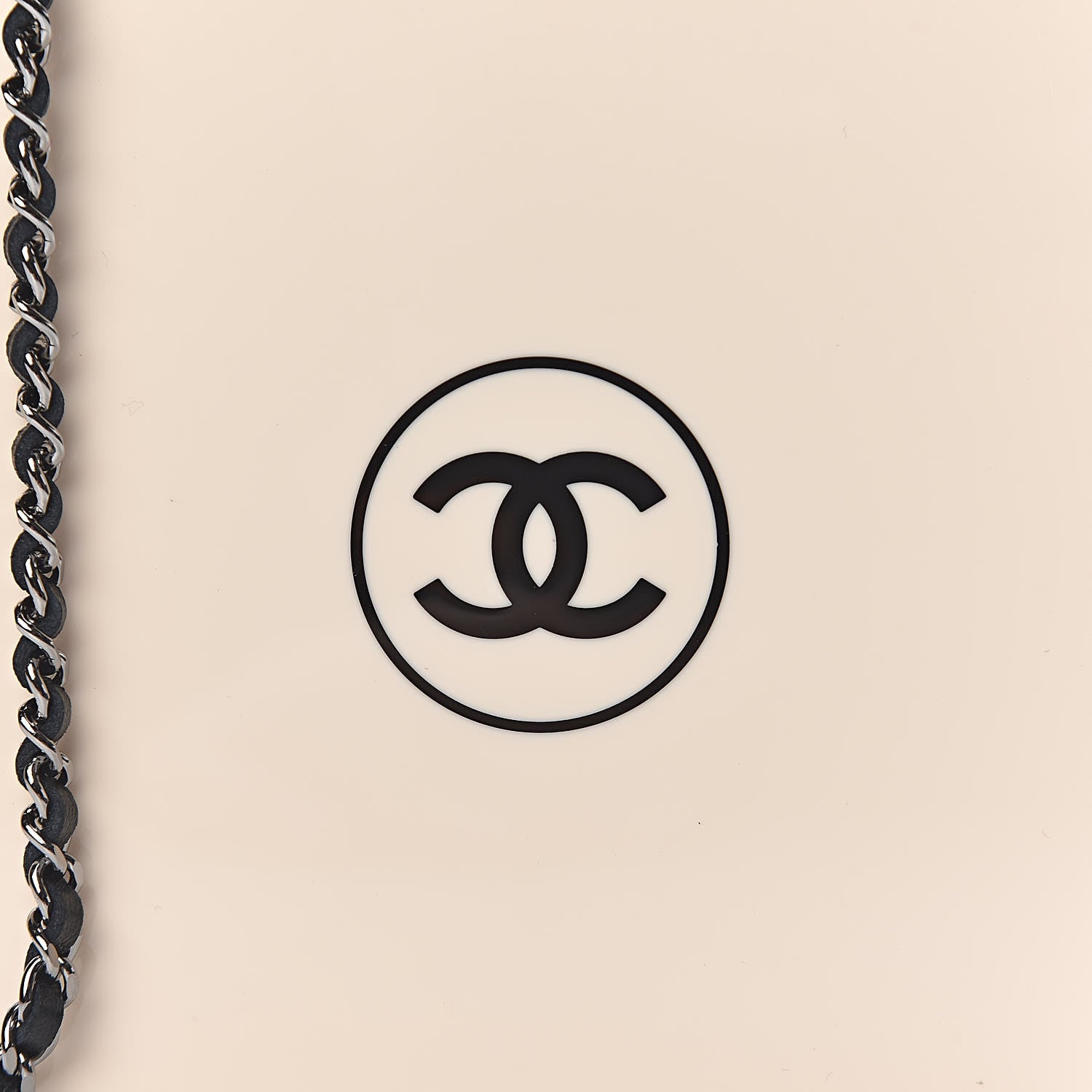 Chanel Plexiglass Compact Box Clutch Black Ivory 11 of 11