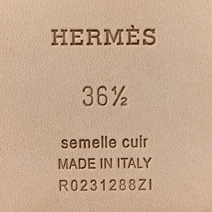 Hermes Woolskin Oran Sandals 36.5 Beige Argile 6 of 8