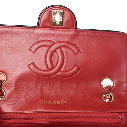 Chanel Lambskin Quilted Bi-Color Small Single Flap Red Black 12 of 22