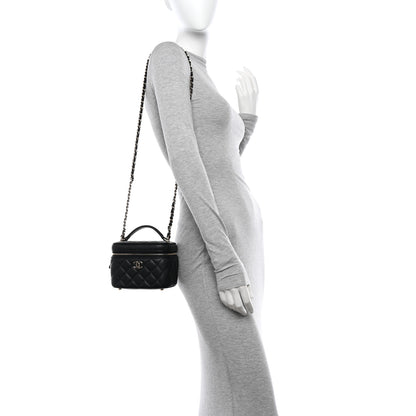 Chanel Caviar Quilted Small Top Handle Vanity Case With Chain Black 3 of 11