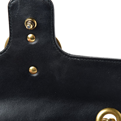 Gucci Calfskin Matelasse Mini GG Marmont Shoulder Bag Black 11 of 14