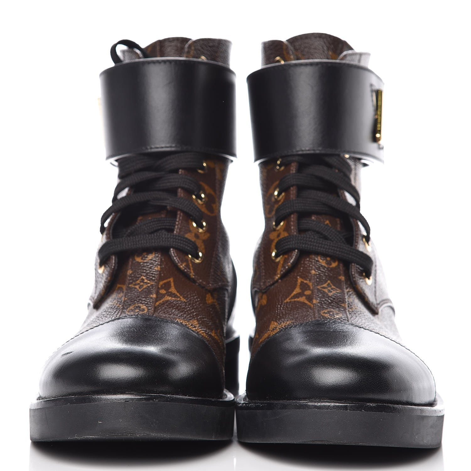 Louis Vuitton Calfskin Monogram Wonderland Flat Ranger Boots 38 2 of 8