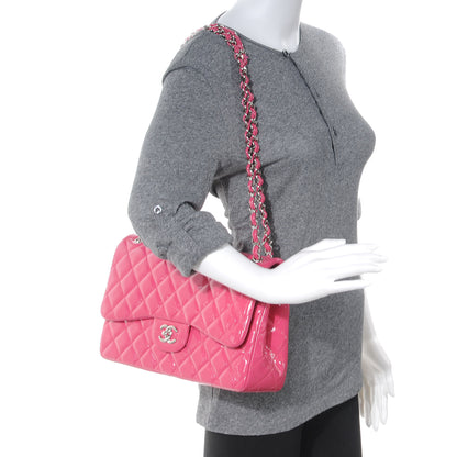 Chanel Patent Jumbo Double Flap Fuchsia 2 of 8