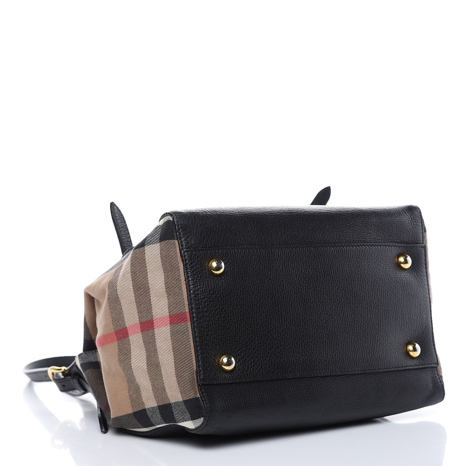 Burberry Grainy Calfskin House Check Small Canterbury Black 4 of 14