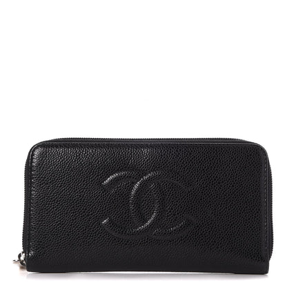 Chanel Caviar Large Timeless CC Zip Around Wallet Black 1 of 11