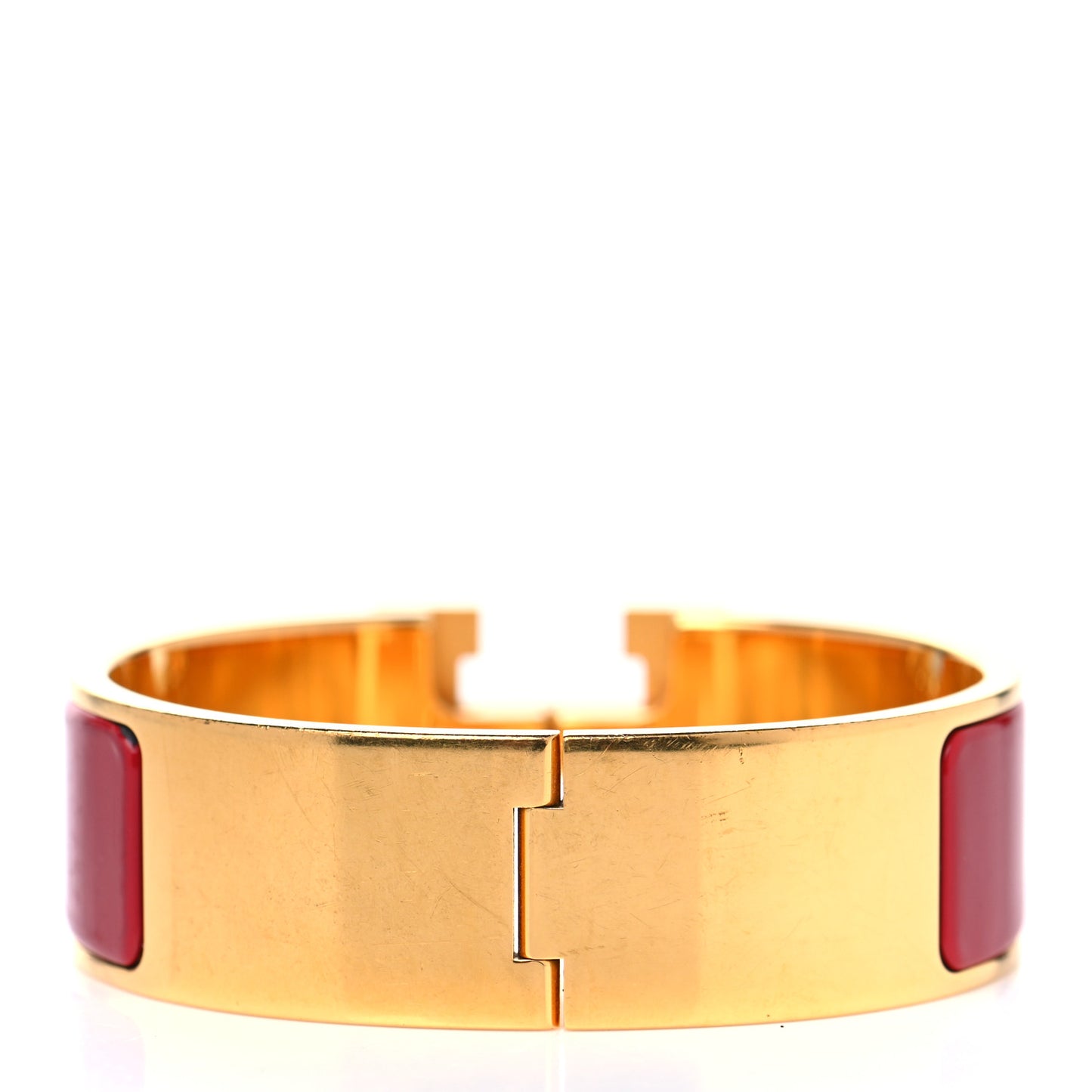 Enamel Wide Clic Clac H Bracelet PM Red
