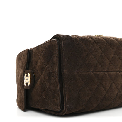 Chanel Suede Quilted Medium Chanel 25 Handbag Dark Brown 11 of 13
