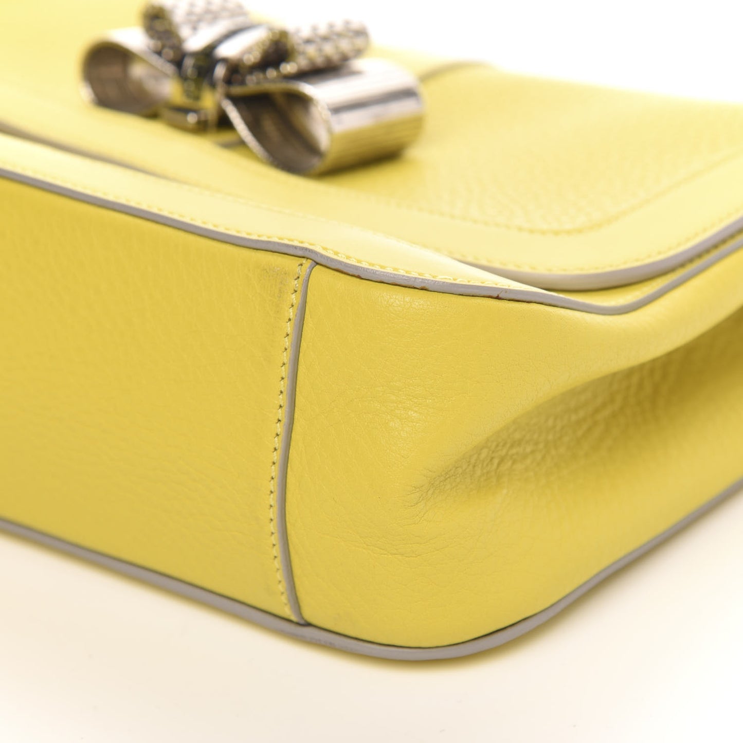 Calfskin Small Sweet Charity Shoulder Bag Mimosa