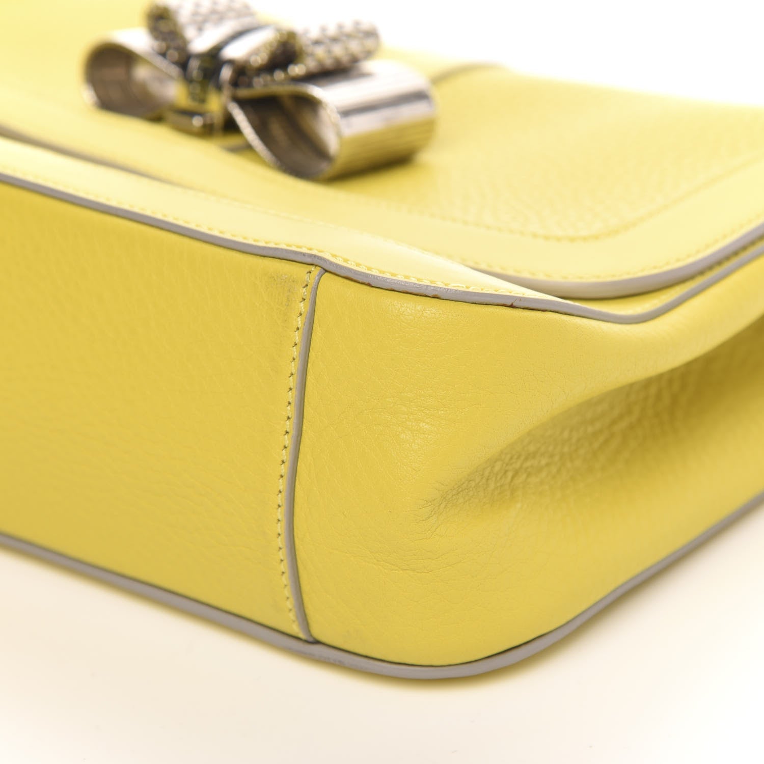 Christian Louboutin Calfskin Small Sweet Charity Shoulder Bag Mimosa 8 of 11
