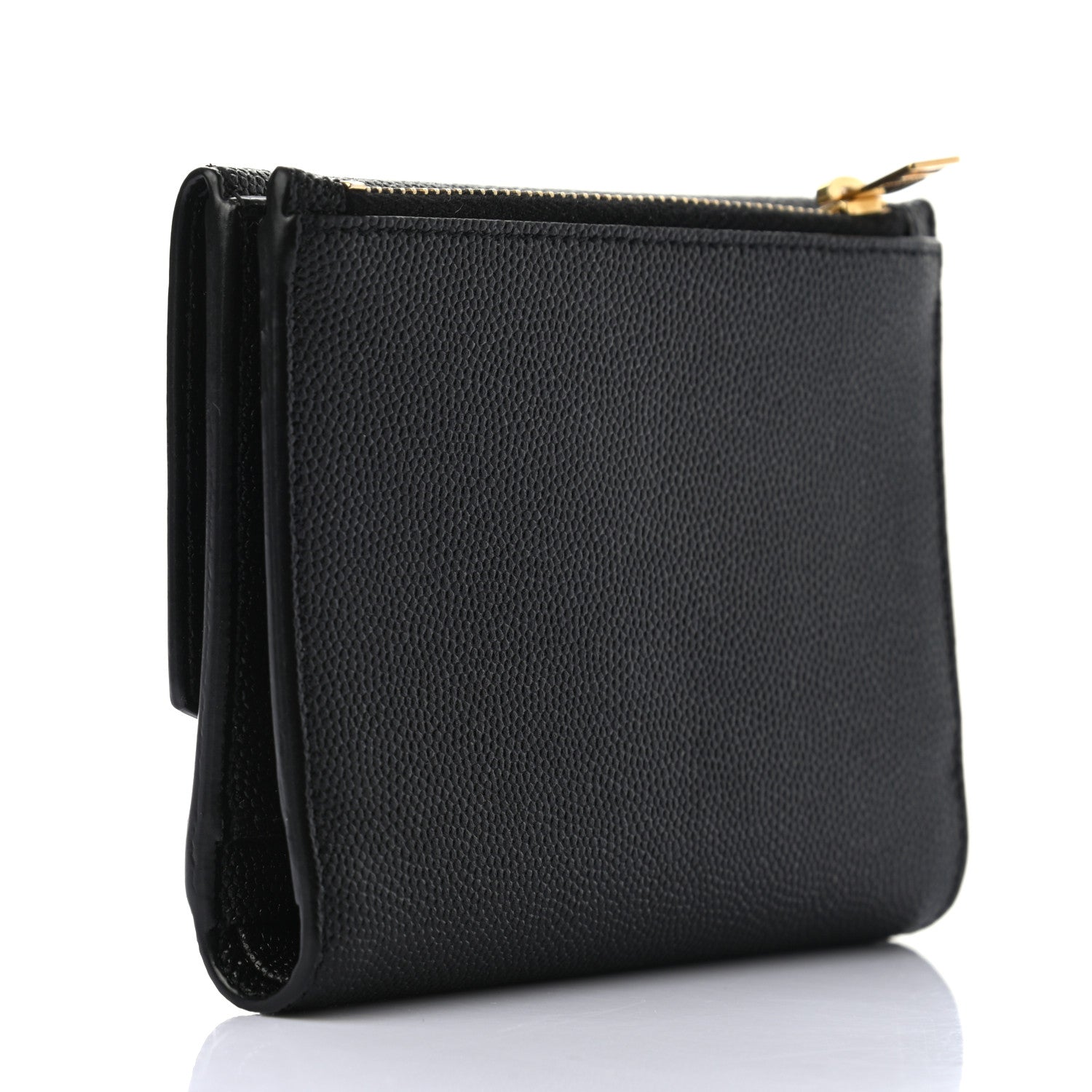Saint Laurent Grain De Poudre Monogram Bi-Fold Wallet Black 3 of 8