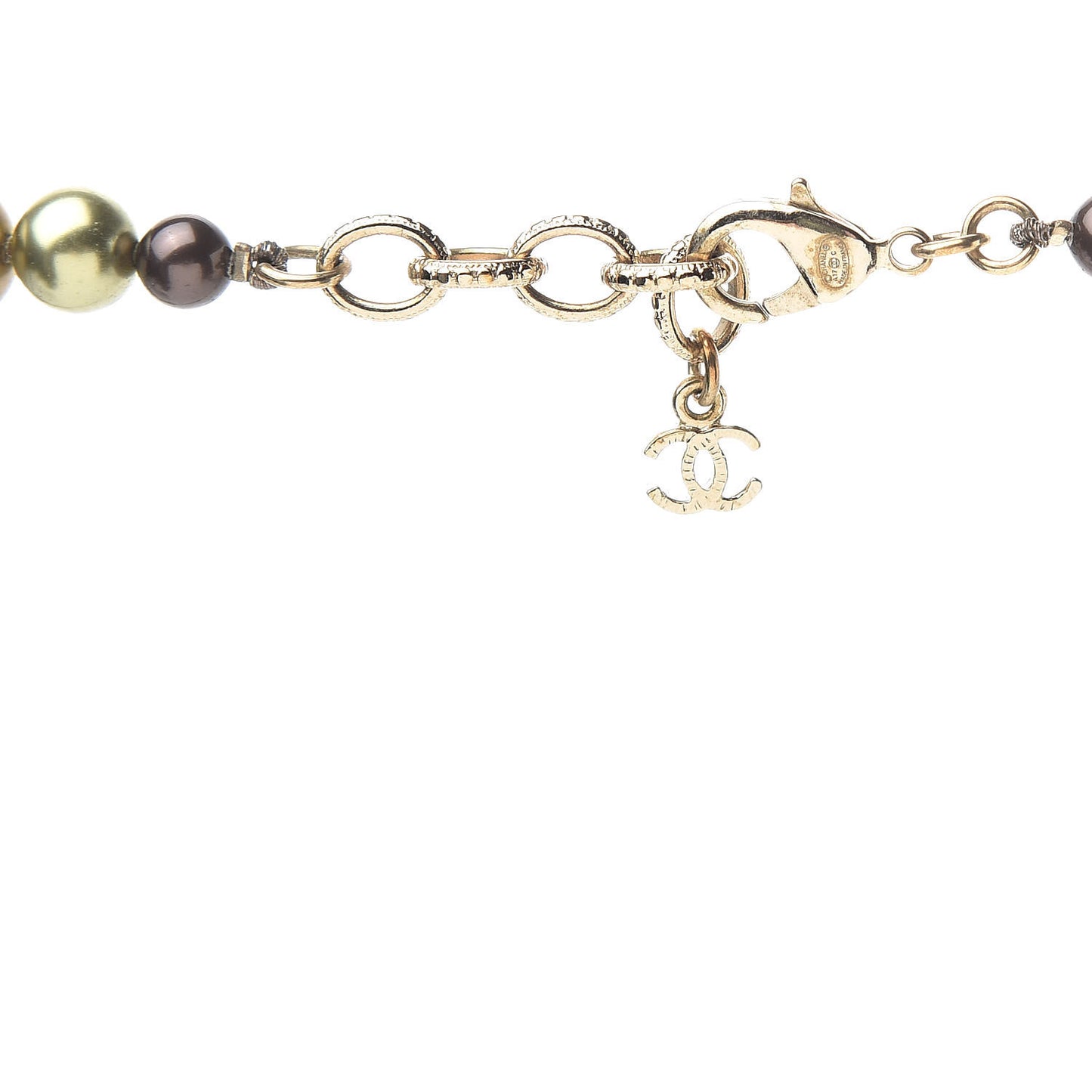 Pearl Star CC Necklace Green Gold