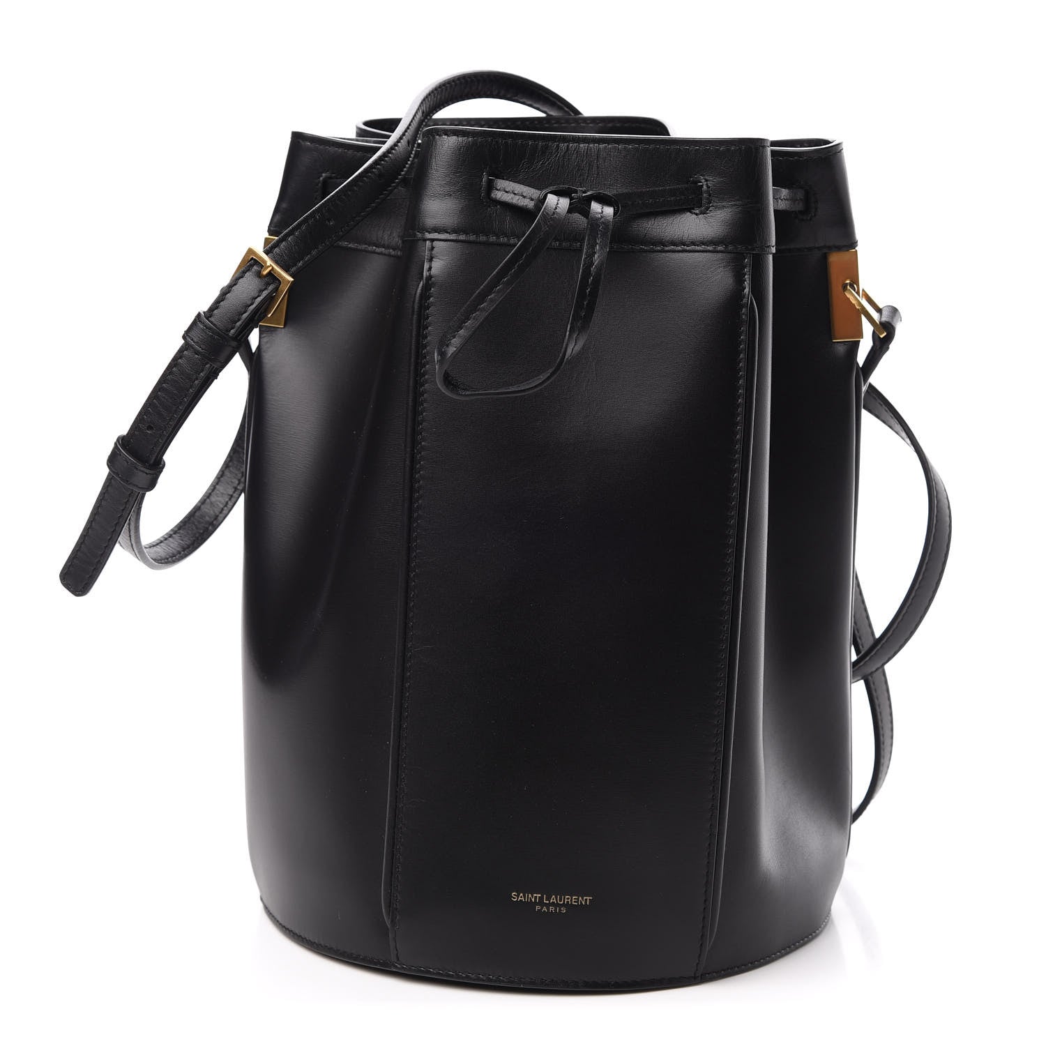 Saint Laurent Smooth Calfskin Medium Talitha Bucket Bag Black 1 of 9