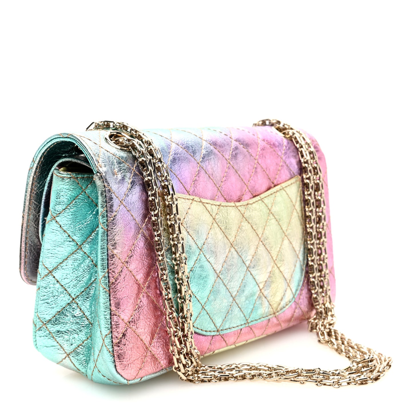 Metallic Goatskin Quilted 2.55 Reissue 225 Flap Multicolor