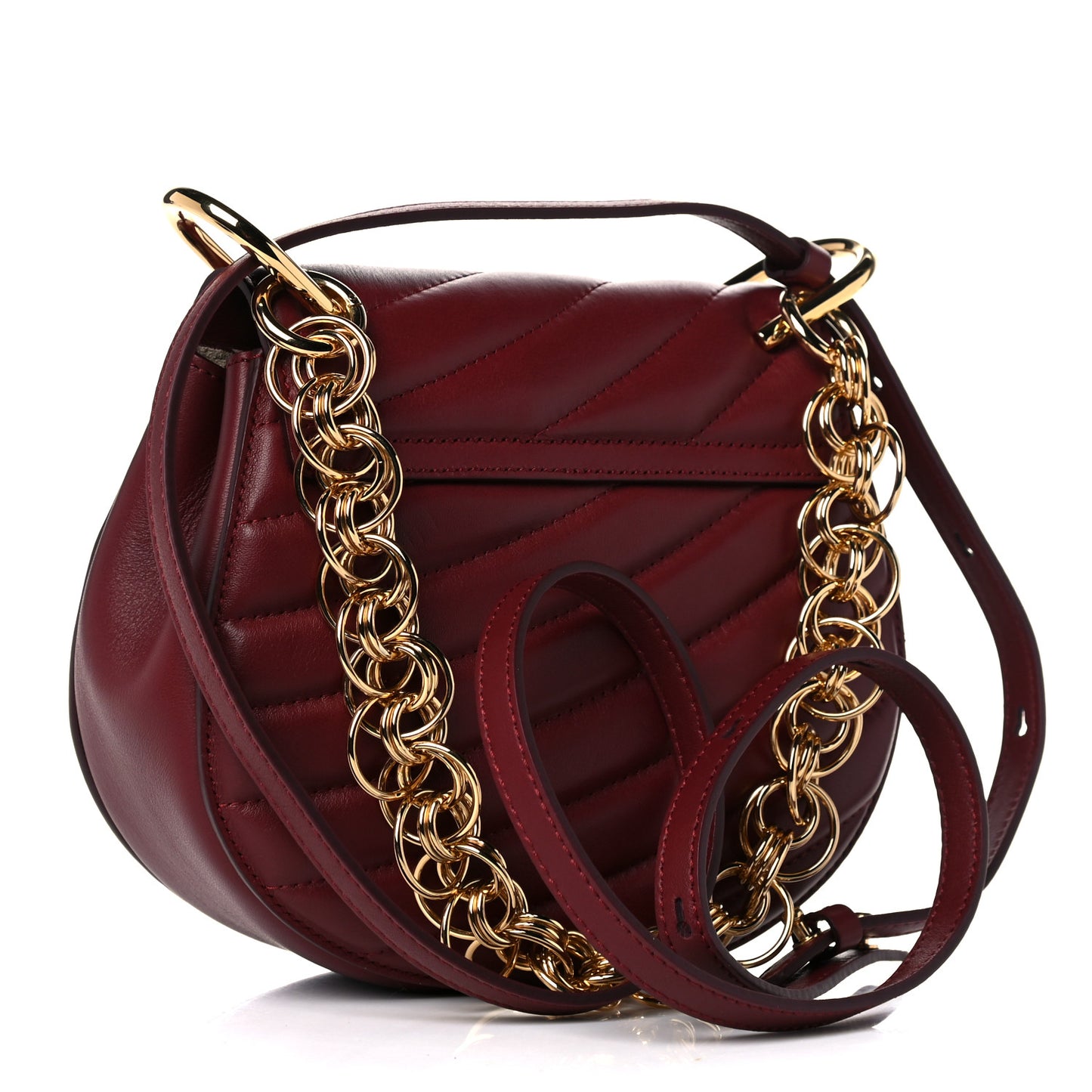 Calfskin Quilted Mini Drew Bijou Shoulder Bag Plum Purple