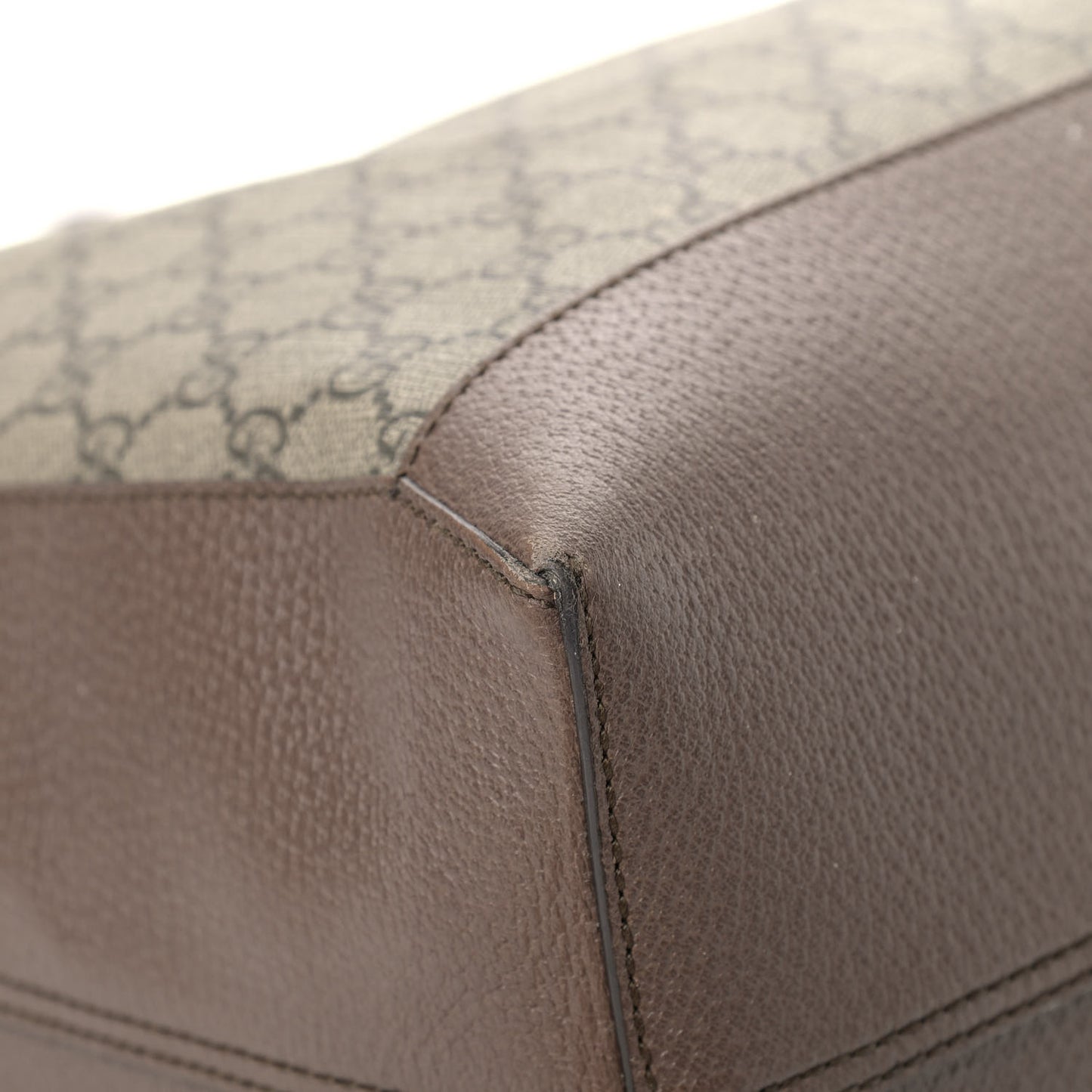 GG Supreme Monogram Web Ophidia Tote Brown