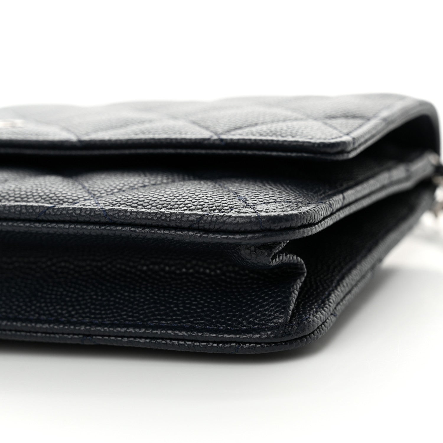 Chanel Caviar Quilted Wallet on Chain WOC Navy Blue 11 of 14