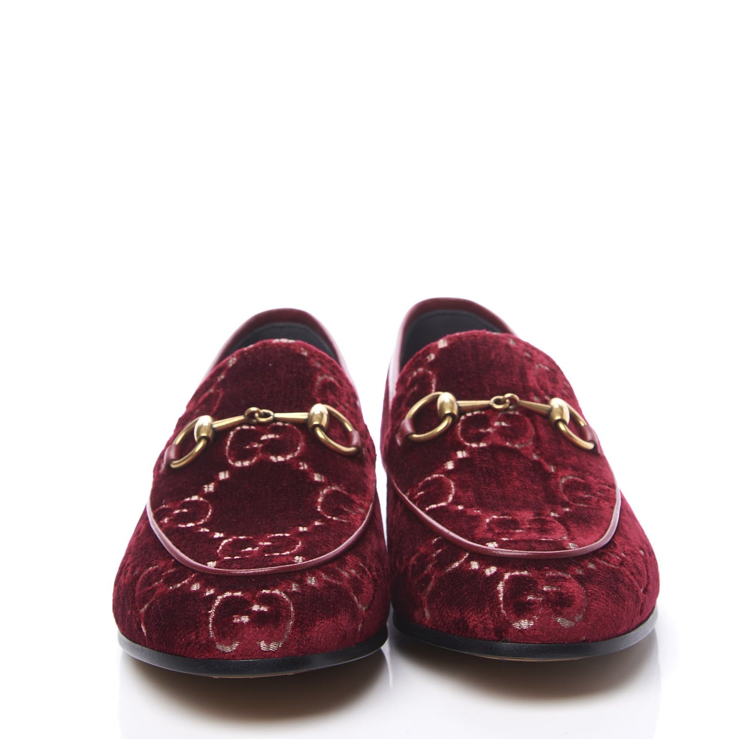 Velvet Malaga Kid GG Monogram Horsebit Womens Jordaan Loafers 36 Red Cipria Romantic Cerise
