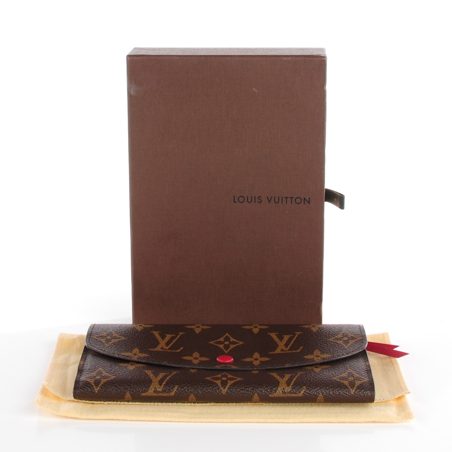 Louis Vuitton Monogram Emilie Wallet Red 5 of 9