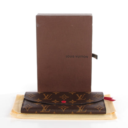 Louis Vuitton Monogram Emilie Wallet Red 5 of 9