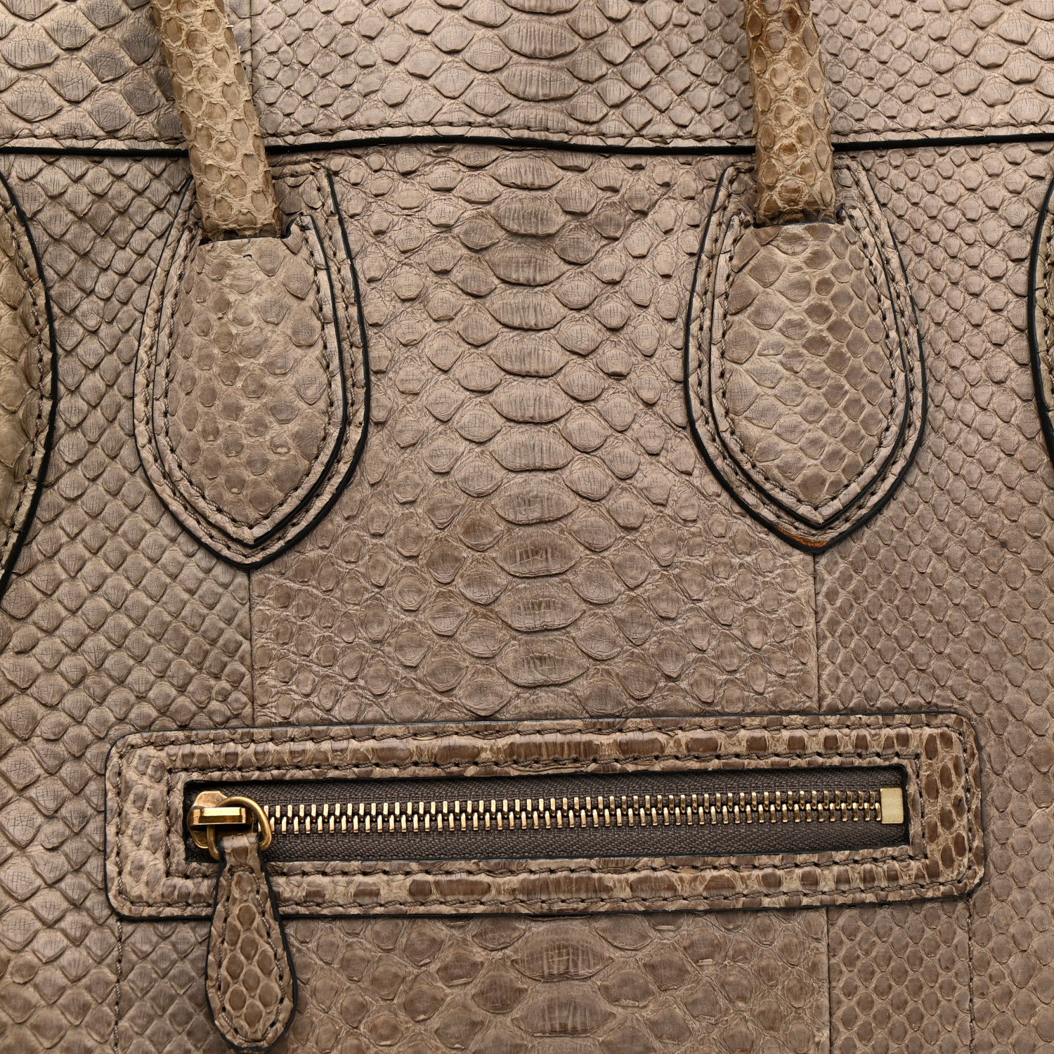 Celine Snakeskin Mini Luggage Grey 7 of 19