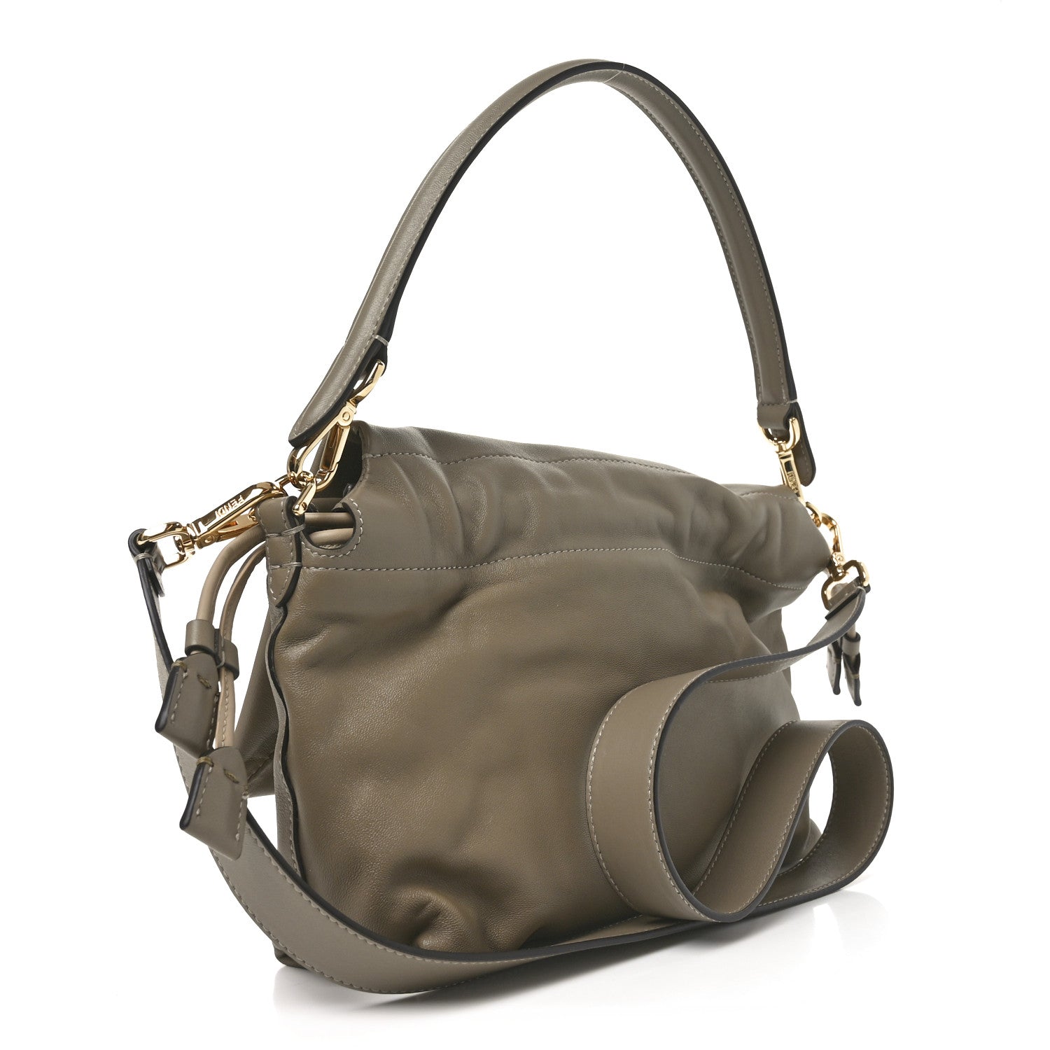 Fendi Nappa Medium Mamma Baguette Dove Gray 3 of 10