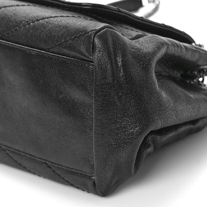 Saint Laurent Pebbled Lambskin Chevron Monogram Small Nolita Black 8 of 8
