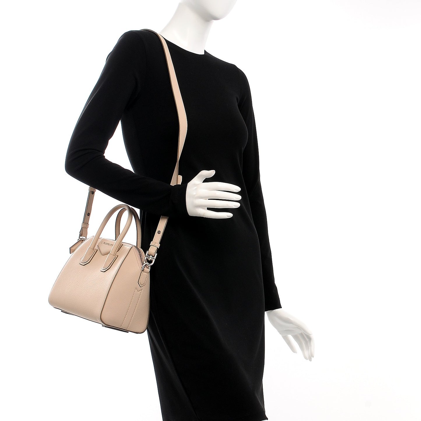 Sugar Goatskin Mini Antigona Nude Pink