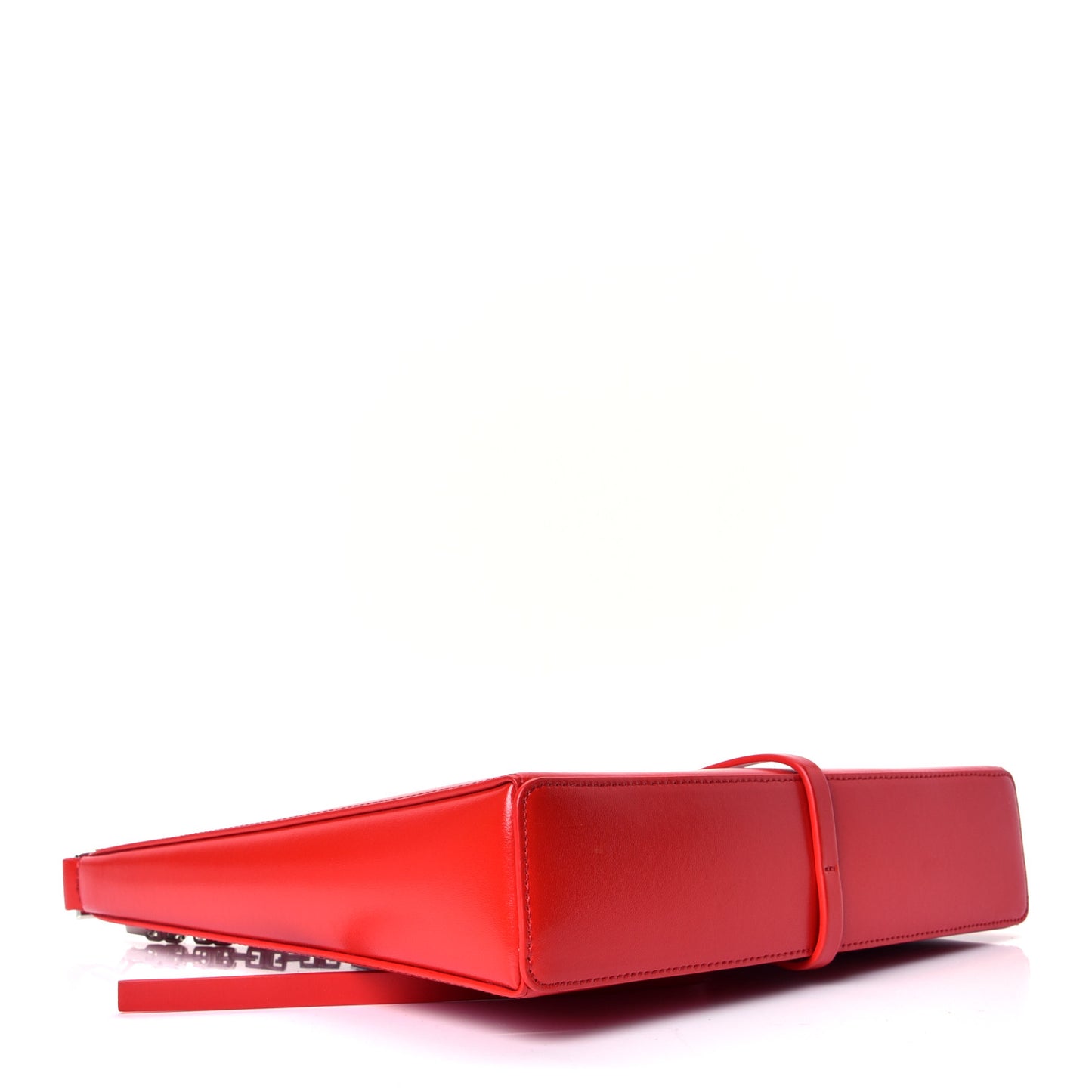 Box Calfskin Small Cut Out Shoulder Bag Red