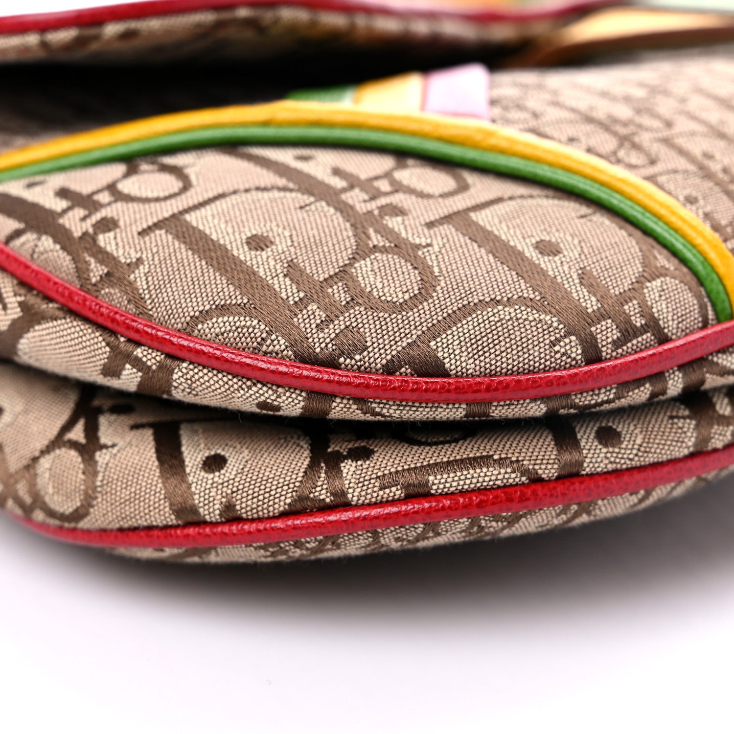 Christian Dior Monogram Rasta Saddle Bag Beige 8 of 13