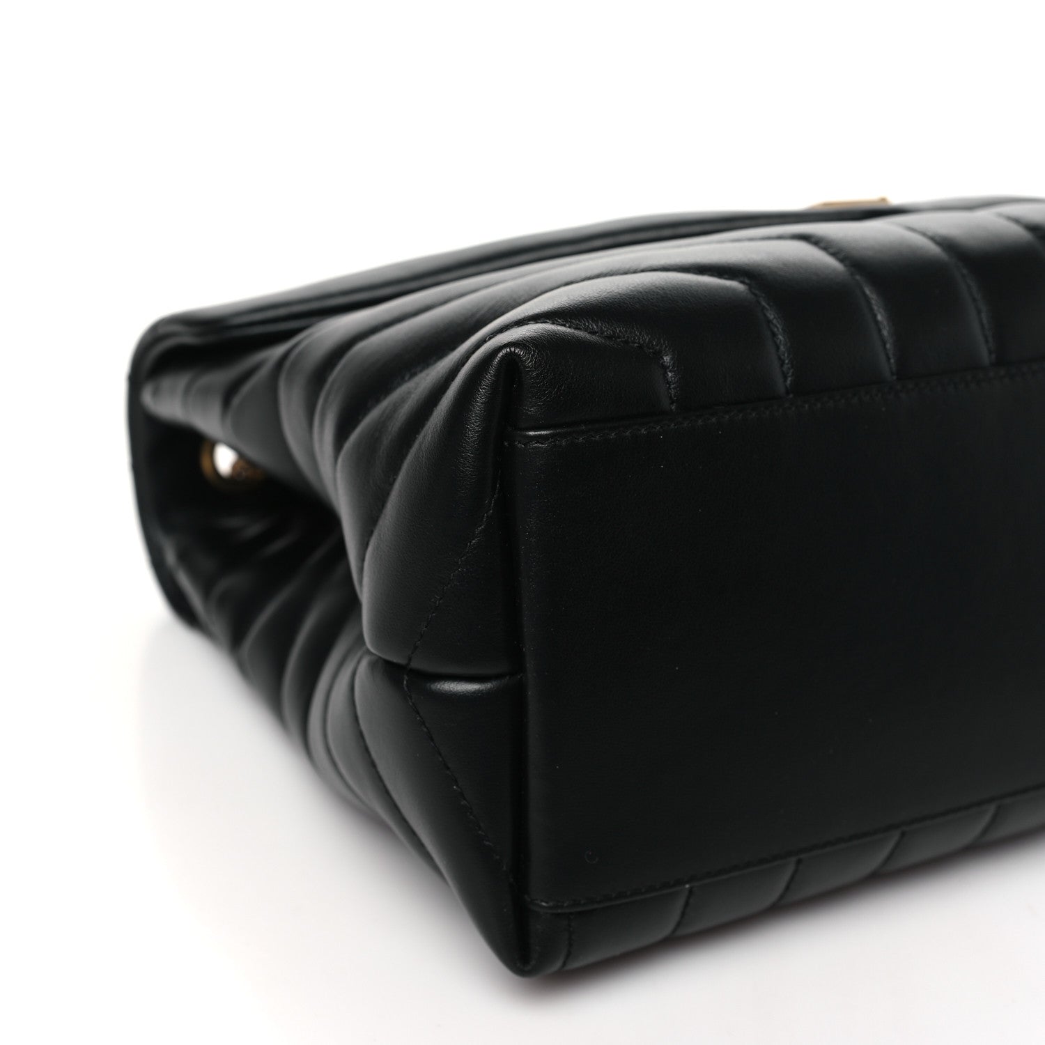 Saint Laurent Calfskin Y Quilted Monogram Medium Loulou Chain Satchel Black 9 of 10