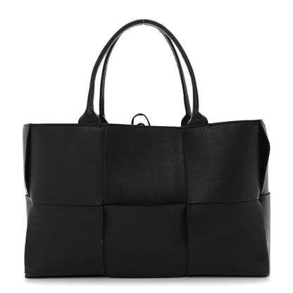 Bottega Veneta Grained Calfskin Maxi Intrecciato Arco Tote Black 3 of 11
