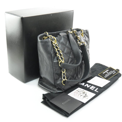 Chanel Caviar Petit Shopping Tote PST Black GHW 3 of 10