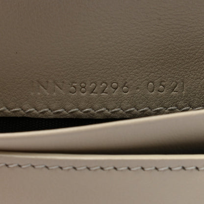 Saint Laurent Shiny Calfskin Crocodile Embossed Monogram Uptown Compact Wallet White Vintage 7 of 8