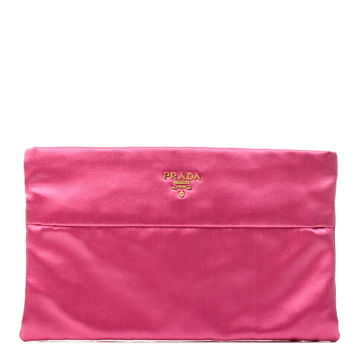 Satin Raso Evening Clutch Fuxia