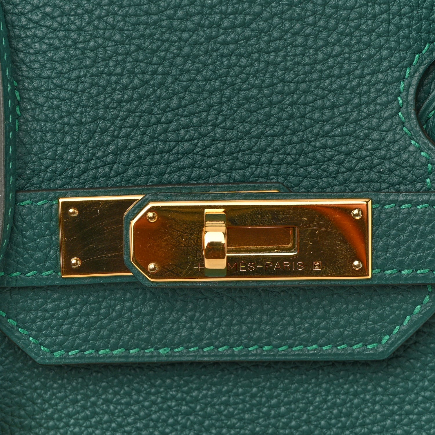 Hermes Togo Birkin 30 Malachite 21 of 23