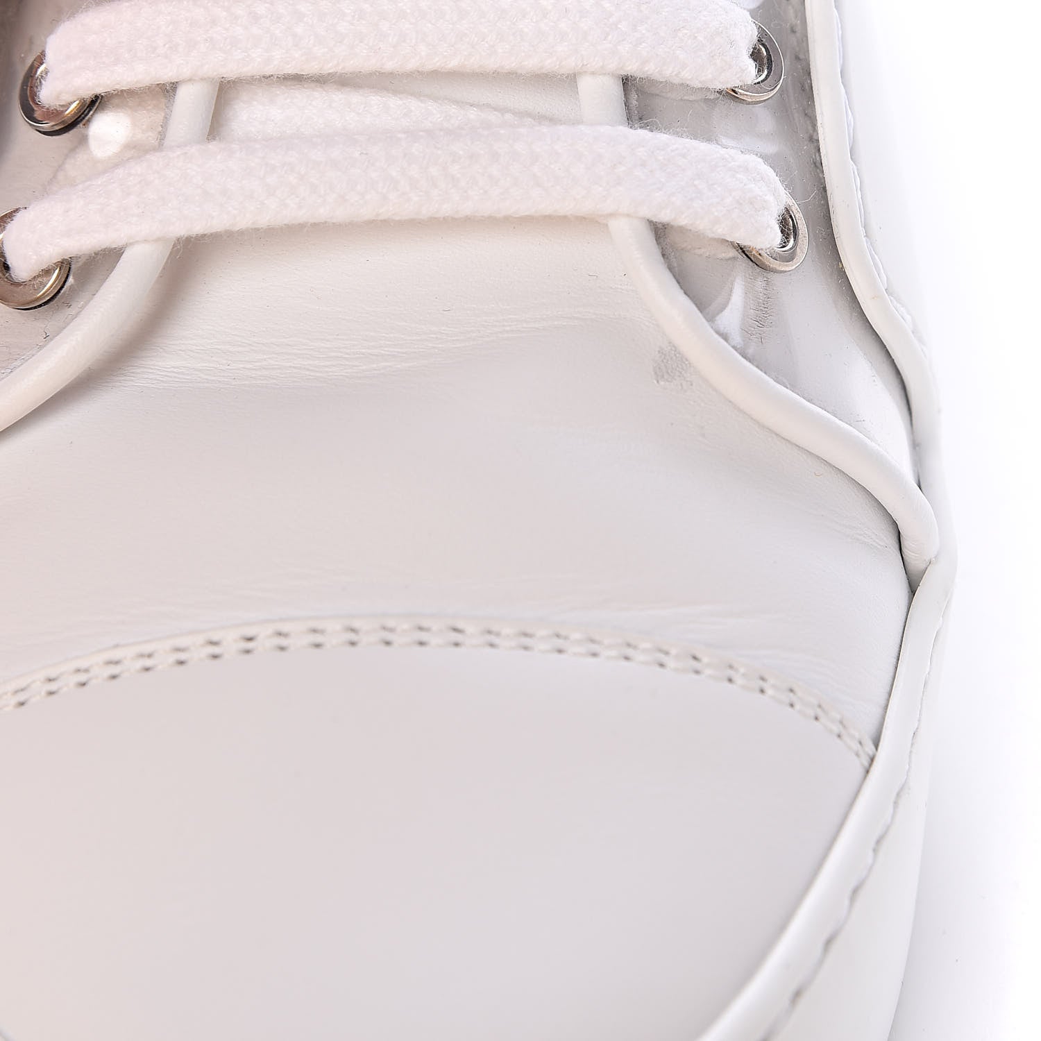 Chanel Calfskin PVC Womens CC Sneakers 39 White Transparent 9 of 10