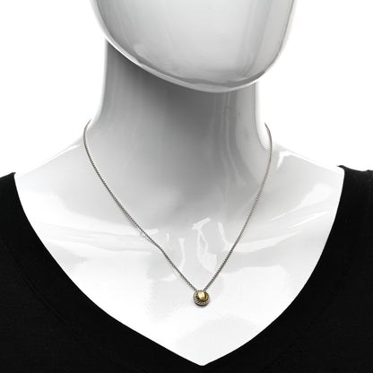 David Yurman Sterling Silver 18K Yellow Gold 8mm Petite Chatelaine Pendant Necklace 2 of 4